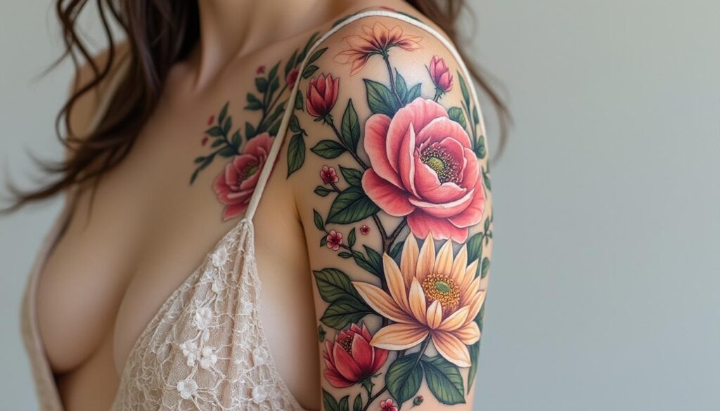 Tatouage bras femme fleur : symboles, styles et inspirations 6 découvrez les tatouages bras femme fleur : explorez les symboles, styles variés et inspirations pour un tatouage unique et élégant.