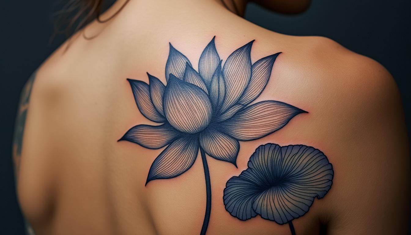 Tatouage fleur de lotus : entre spiritualité et beauté graphique 2 découvrez le tatouage fleur de lotus, un symbole puissant alliant spiritualité profonde et esthétique graphique élégante, parfait pour exprimer votre personnalité unique.