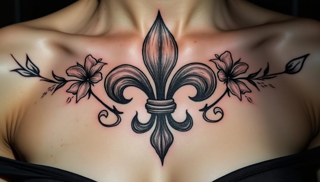 Tatouage fleur de lys : un symbole intemporel entre royauté et renaissance 7 découvrez le tatouage fleur de lys, symbole intemporel mêlant royauté et renaissance, pour un dessin riche en histoire et en signification.