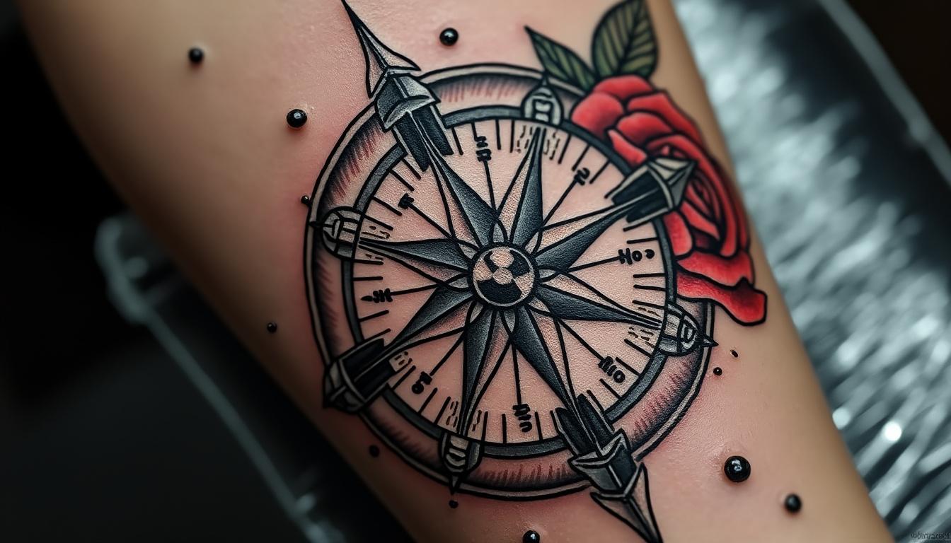 découvrez le tatouage boussole, un symbole puissant représentant le cap, l'aventure du voyage et la quête de liberté intérieure.