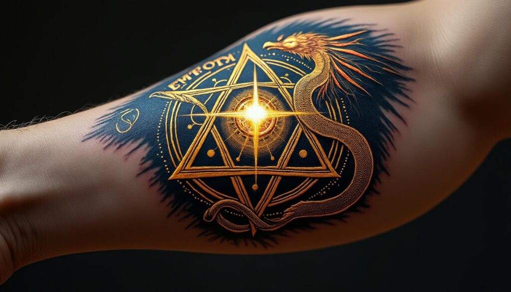 découvrez le tatouage alchimique, un art où l’encre symbolise la transformation profonde de l’âme et la quête de la métamorphose intérieure.