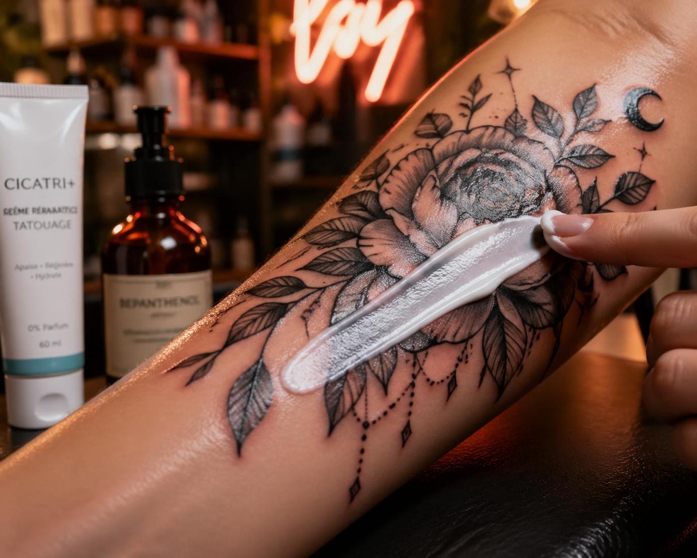 découvrez notre sélection de crèmes pour tatouage en pharmacie, conçues pour protéger et hydrater votre peau tout en favorisant une cicatrisation optimale.