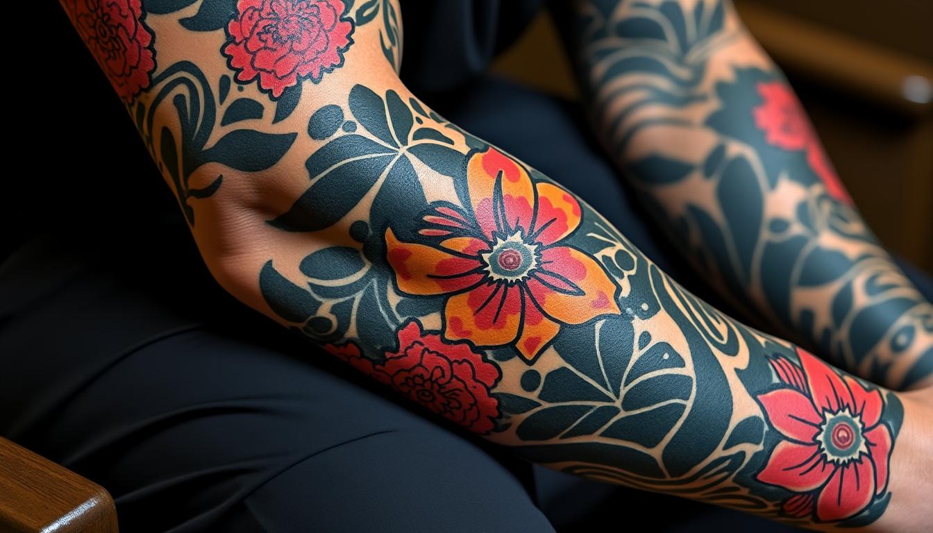 Demi manchette tatouage : sublimez votre style avec un motif unique 2 découvrez nos demi manchettes tatouage pour sublimer votre style avec des motifs uniques et personnalisés, alliant art et élégance.