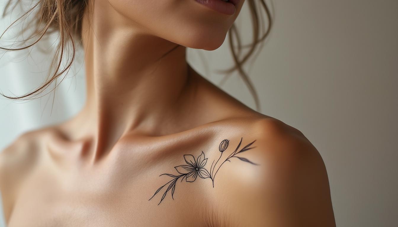 découvrez des idées de tatouages discrets sur la clavicule et l'épaule pour femmes, alliant élégance et subtilité afin de sublimer votre allure avec raffinement.