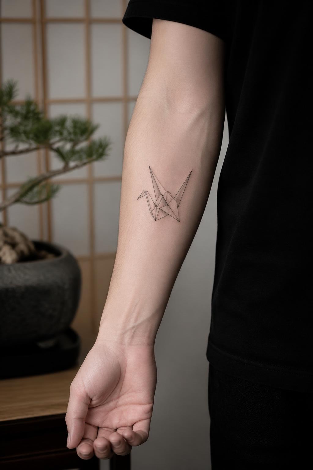 découvrez l'art délicat des tatouages origami, une technique unique qui transforme votre peau en une œuvre d'art pleine de symbolisme et de finesse.