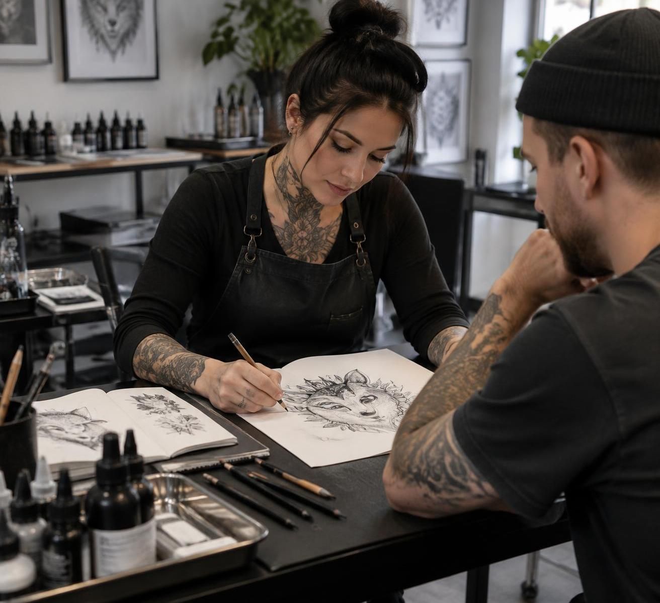 Tatouage sur mesure : comment ça se passe avec un dessinateur 2 découvrez les étapes d’un tatouage sur mesure avec un dessinateur : échange sur votre idée, création du motif, ajustements et préparation du rendez-vous.