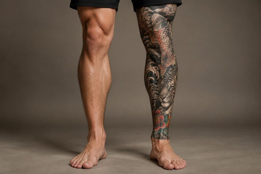 découvrez les styles de tatouage sur la jambe pour homme : motifs, inspirations et conseils pour choisir un tatouage qui vous ressemble.