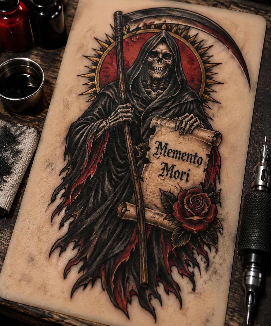 découvrez la symbolique du tatouage de la faucheuse, entre memento mori, réflexion sur la mortalité et esthétique gothique.