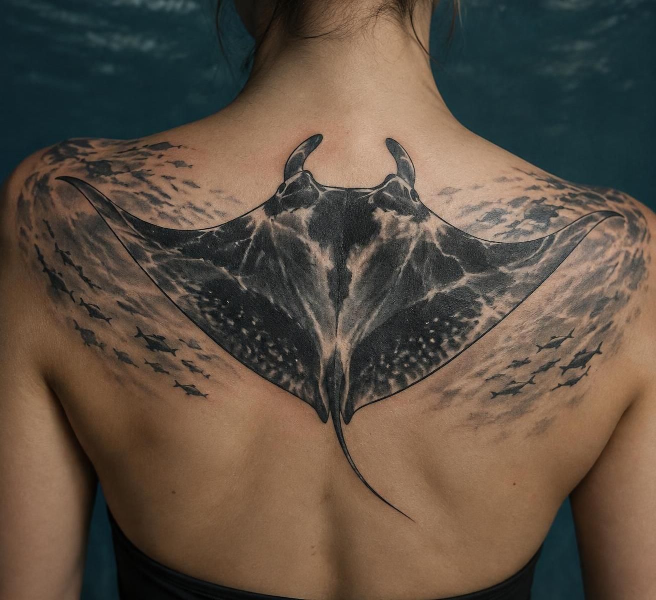 découvrez la symbolique du tatouage raie manta : un motif marin évoquant la liberté, la grâce et la sagesse de ce géant des océans.